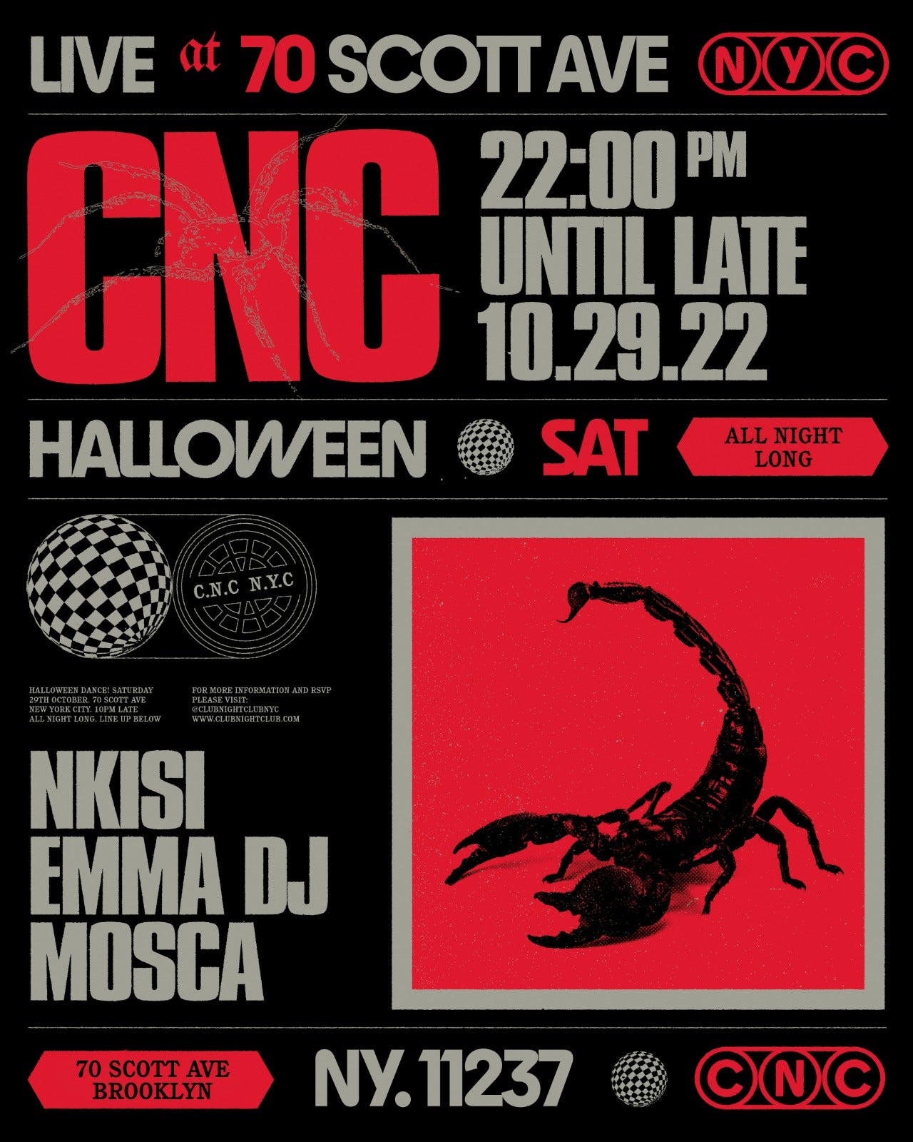 CNC Halloween: Nkisi, Emma DJ, Mosca